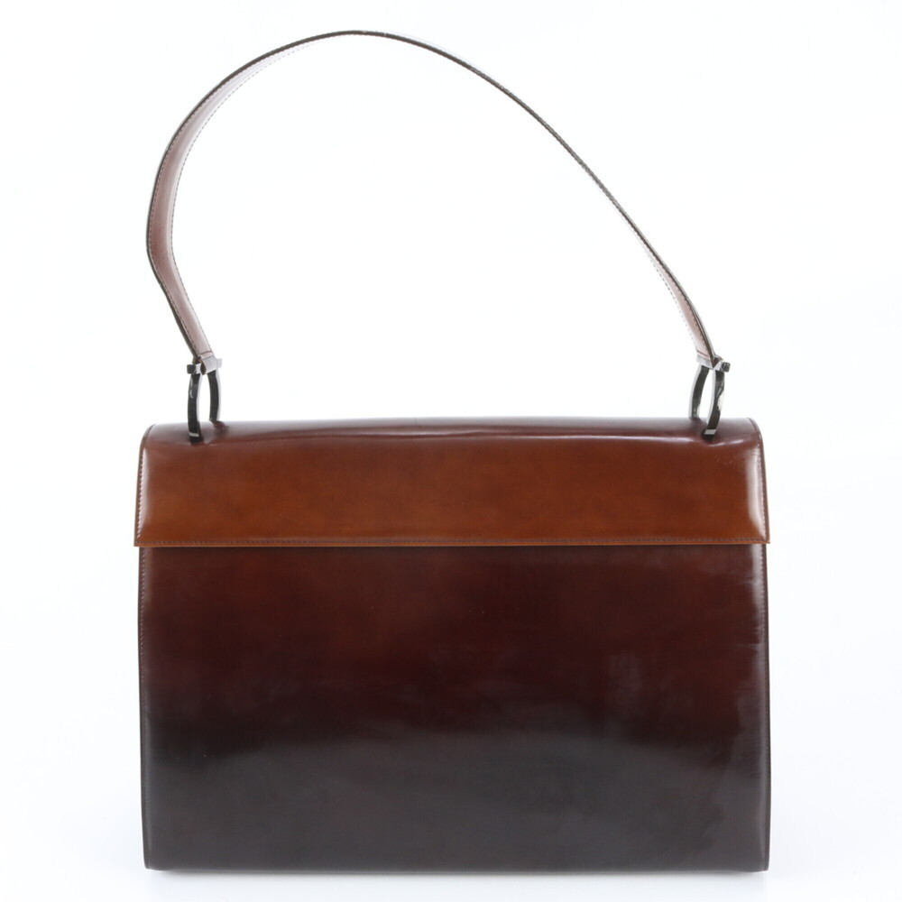 Salvatore Ferragamo Gancini Leather Shoulder Bag/Handbag, Brown, Brand Name, ...